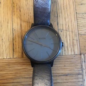 Nixon Black Watch with Metallic wrist straps